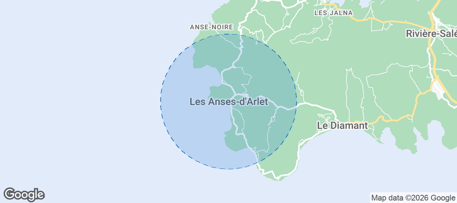 Les Anses-d'Arlet Airbnb map